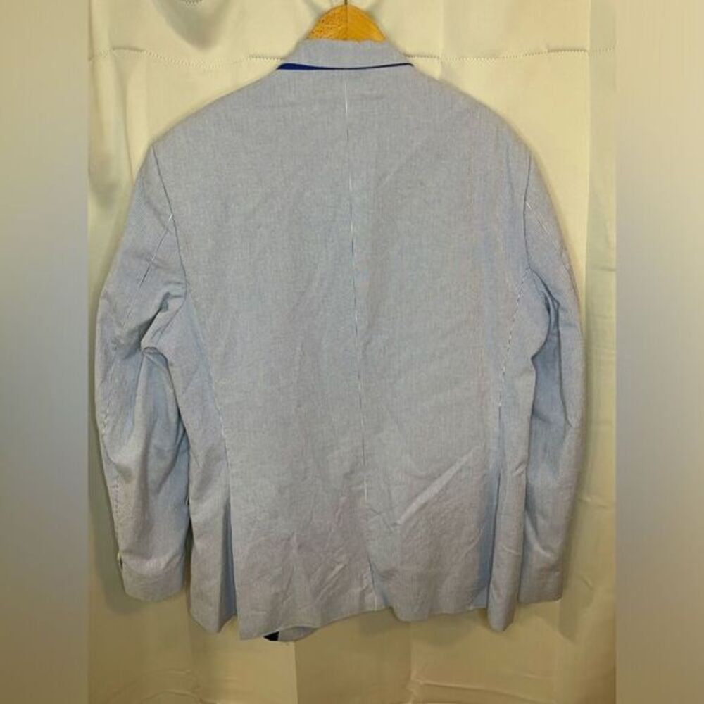 Tommy Hilfiger Light Blue Striped Blazer Sports Coat Mens Size 44 - Picture 2 of 10